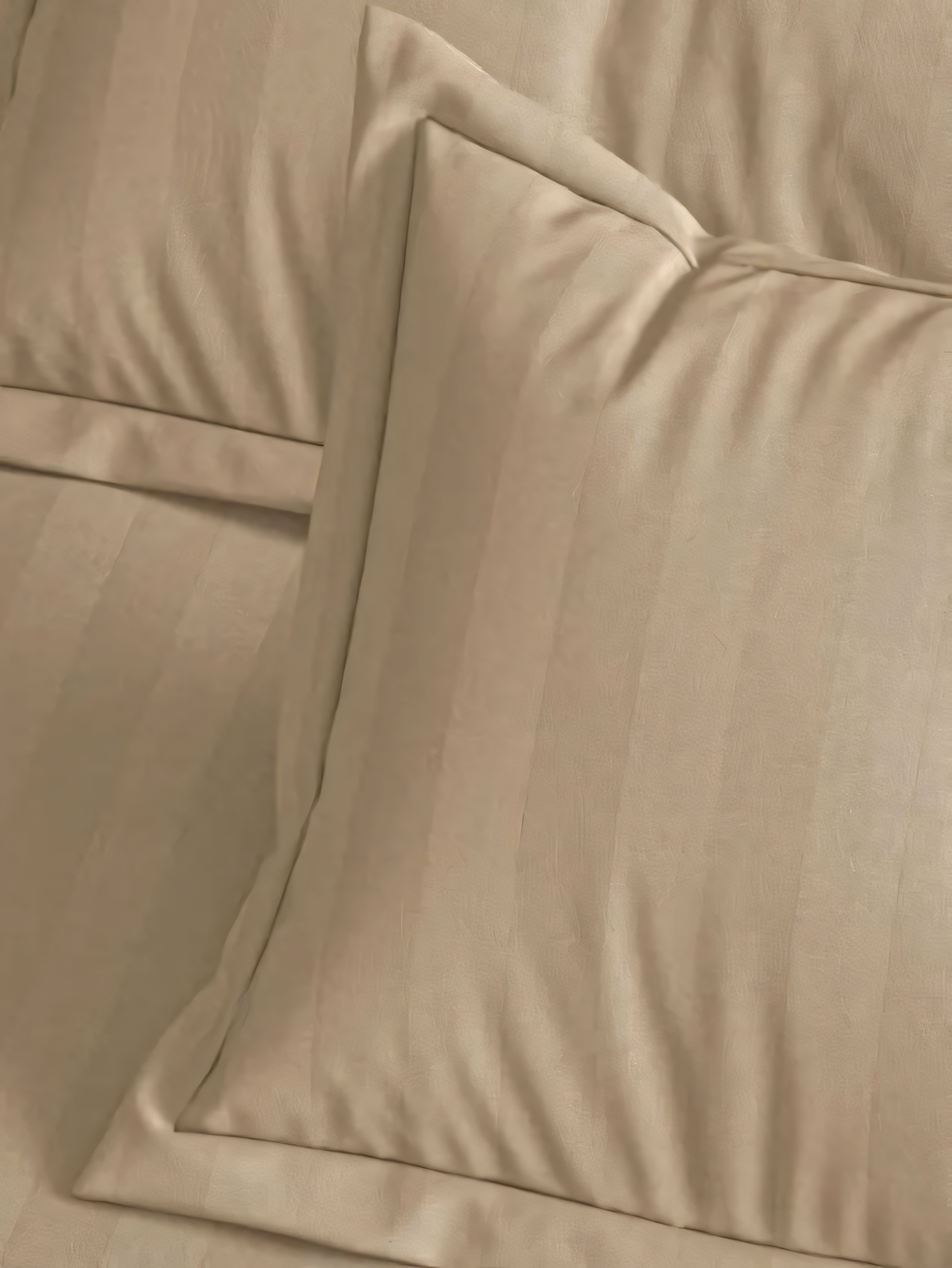 Mocha Stripe Design Bedsheet with Pillow Cover