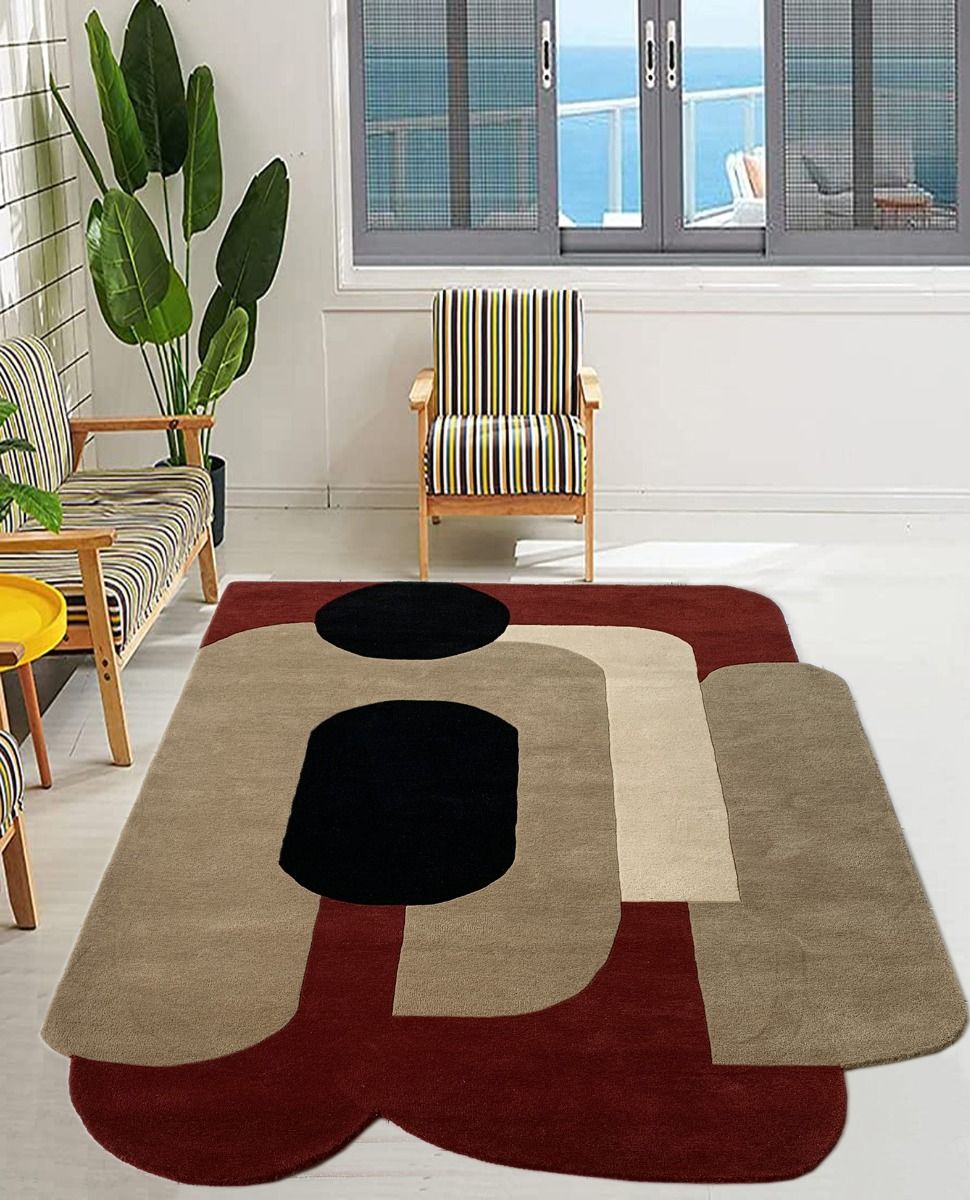 Bauhaus Abstract Geometric Area Rug