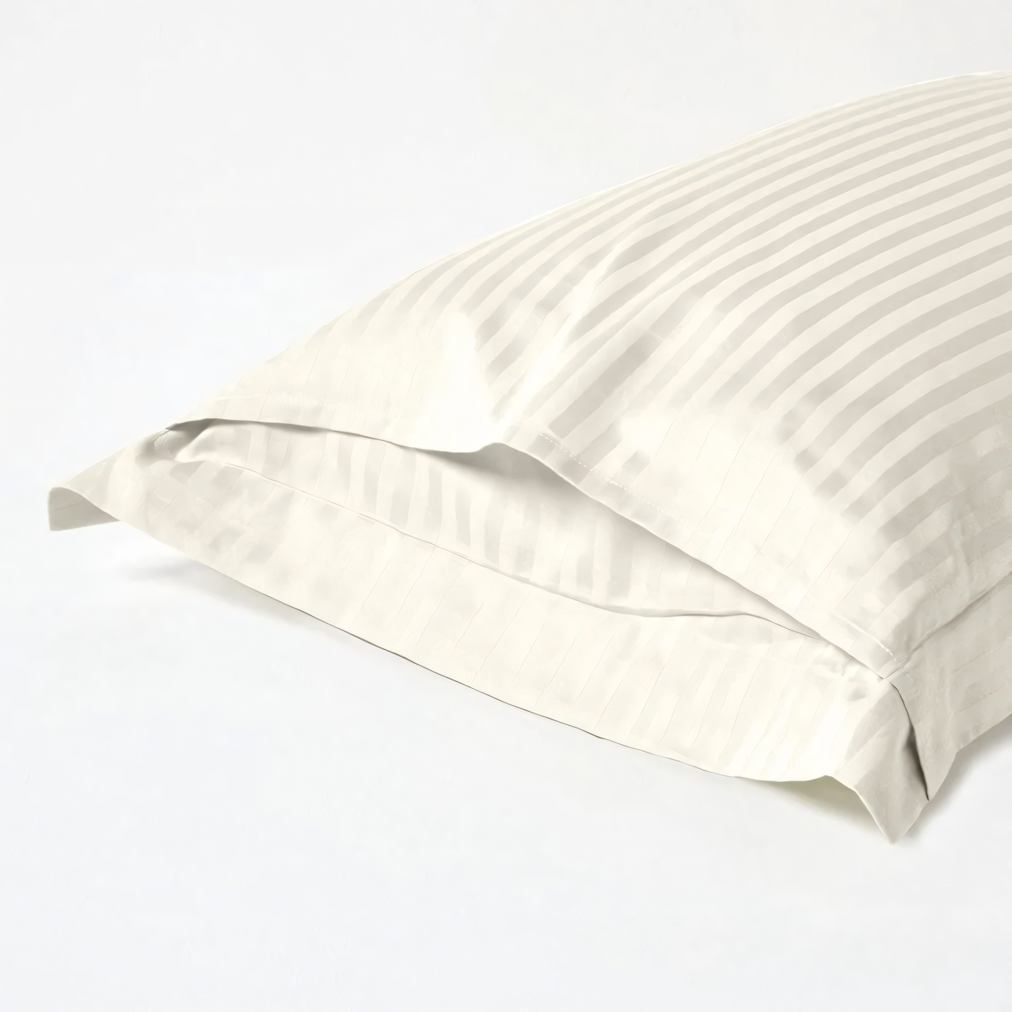 Ivory Stripe Design Bedsheet with Pillow Cover