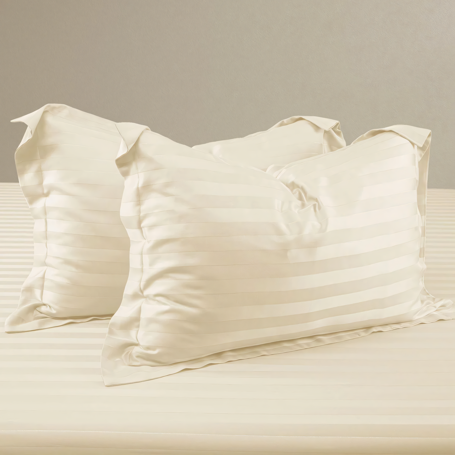 Pearl Stripe Design Bedsheet with Pillow Cover