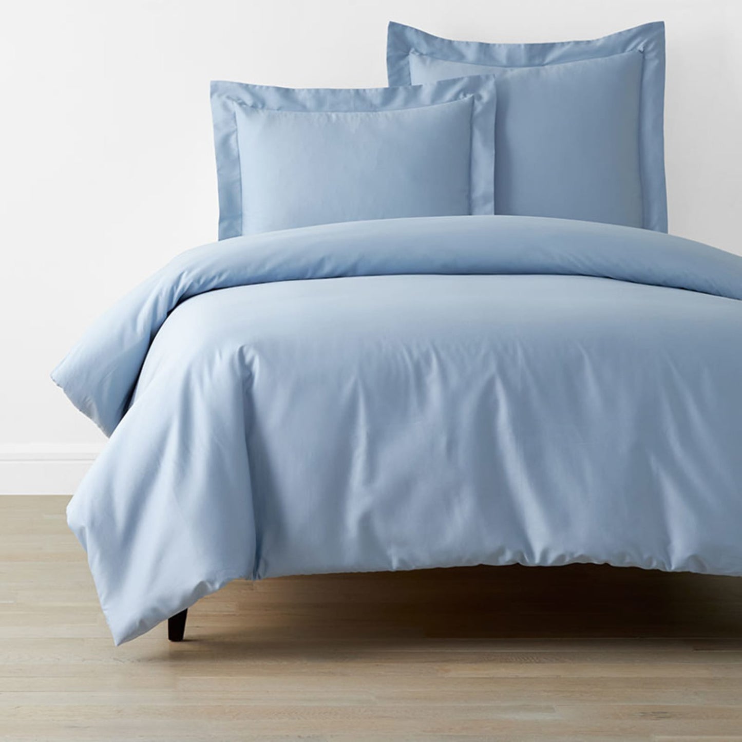 Slate Blue Plain Bedsheet with Pillow Cover