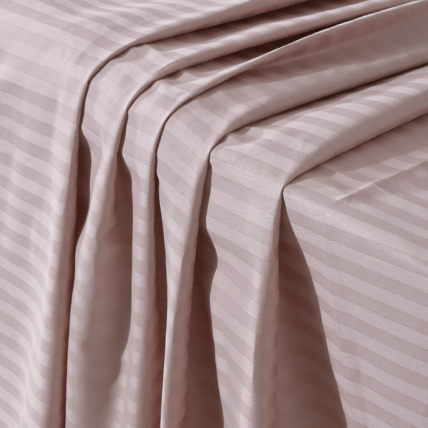 Cameo Rose Stripe Design Bedsheet with Pillow Cover