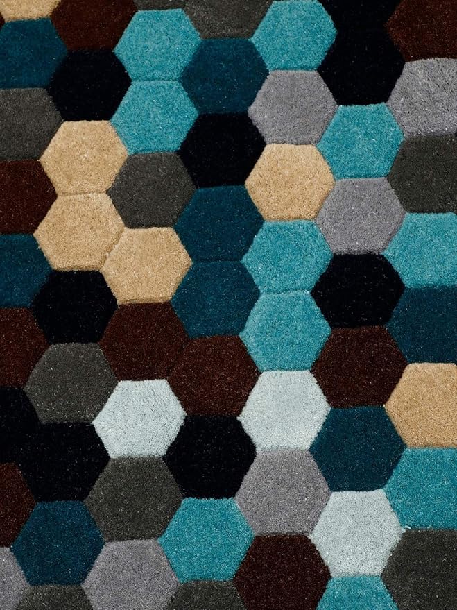 Hexagon Mosaic Area Rug