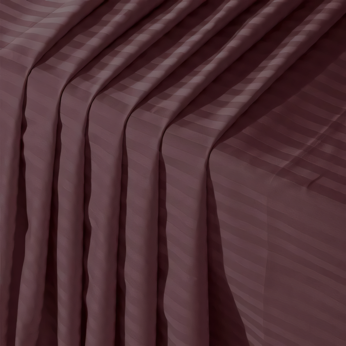 Plum Stripe Design Bedsheet with Pillow Cover