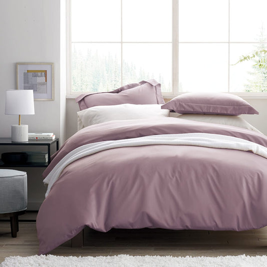 Cameo Rose Plain Bedsheet with Pillow Cover